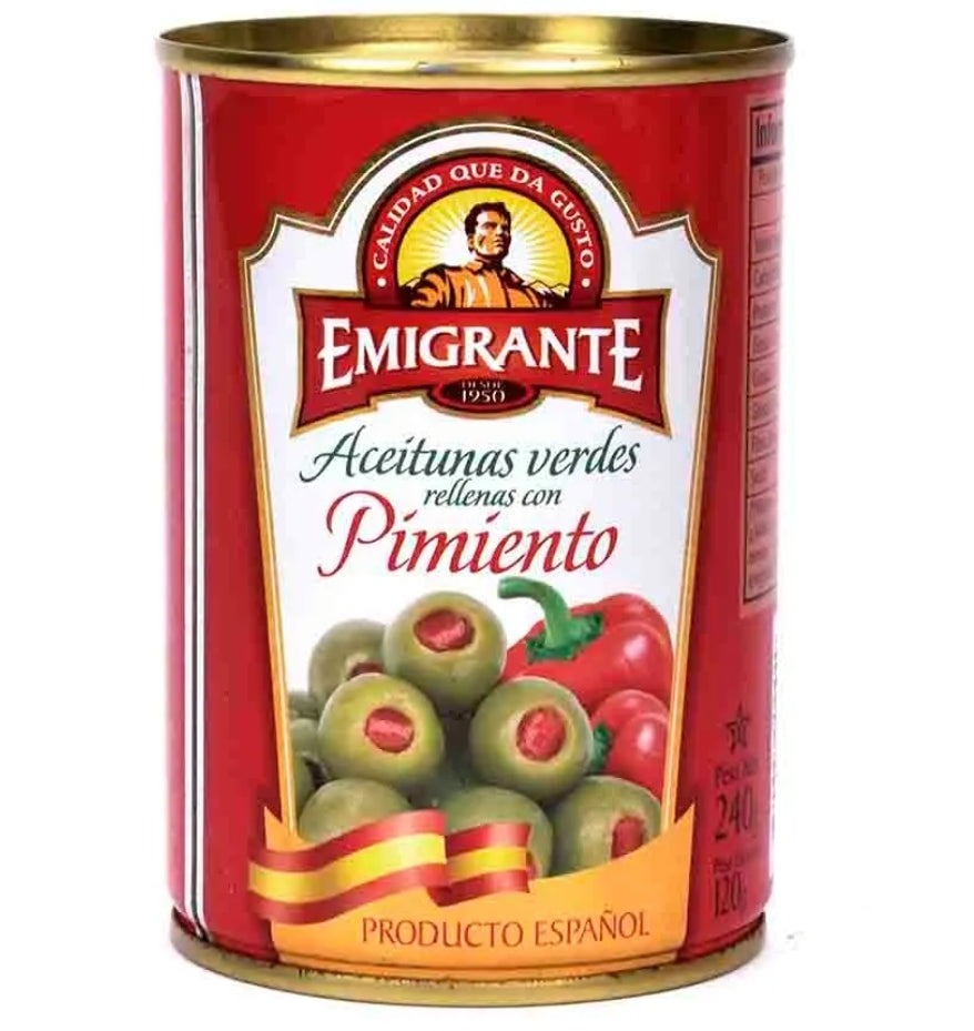Aceitunas Rellenas con Pimientos Emigrante 240g