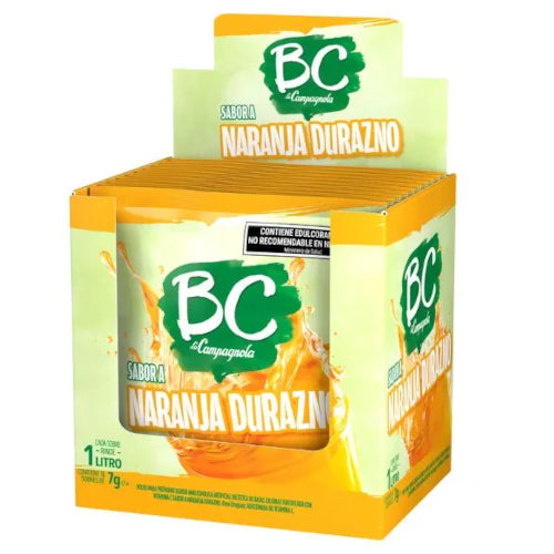 Jugo en Polvo BC Naranja Durazno 7gr x18 unidades
