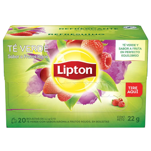 Te Lipton Te Verde y Frutos Rojos x20 Sobres