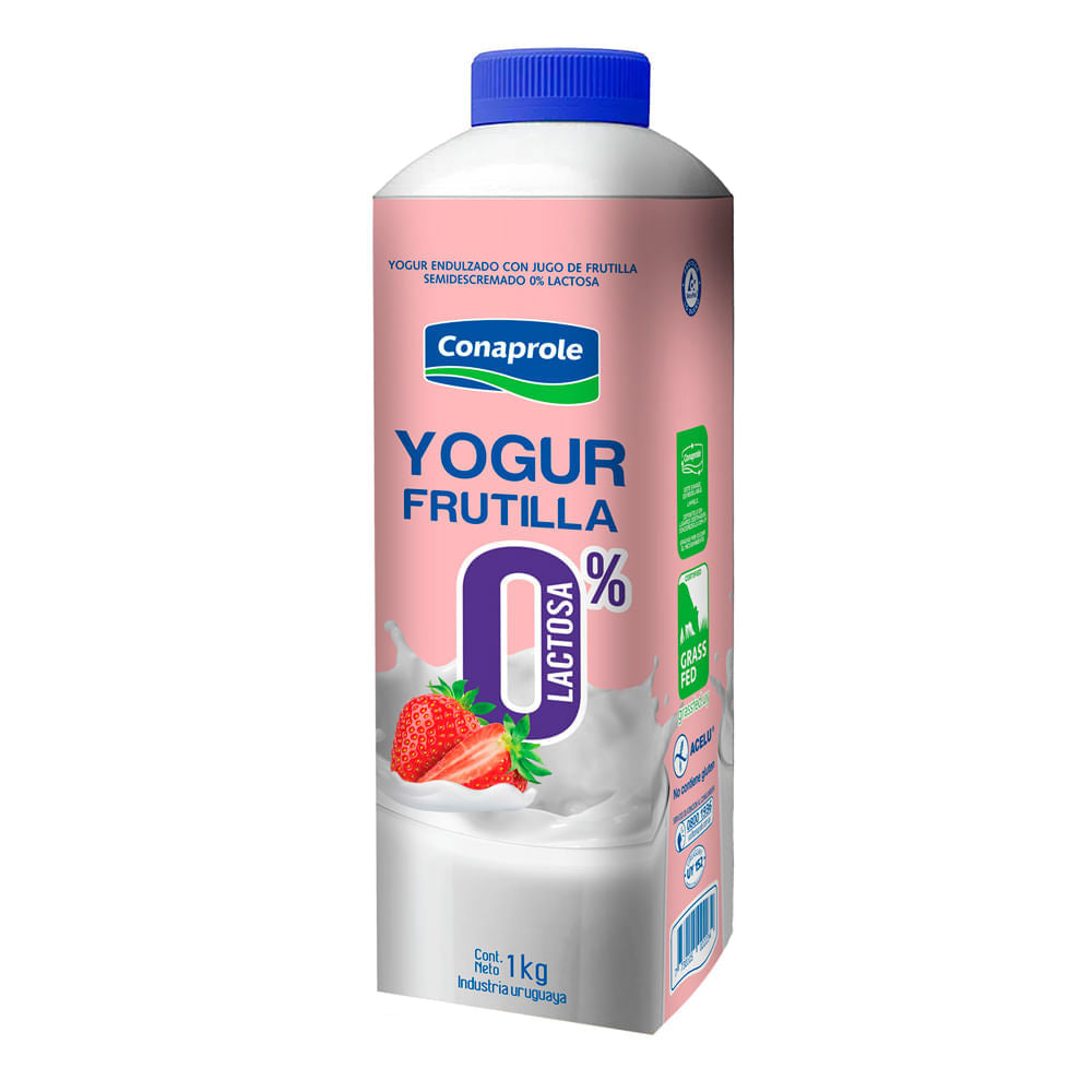 Yogur Deslactosado Frutilla Conaprole 1lt