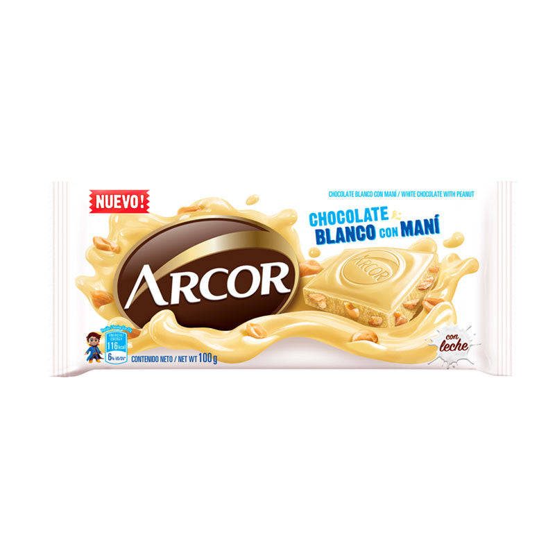Tableta Chocolate Blanco con Mani Arcor 100gr