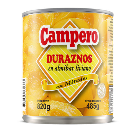 Caja x12 Duraznos en Almíbar Campero 800g