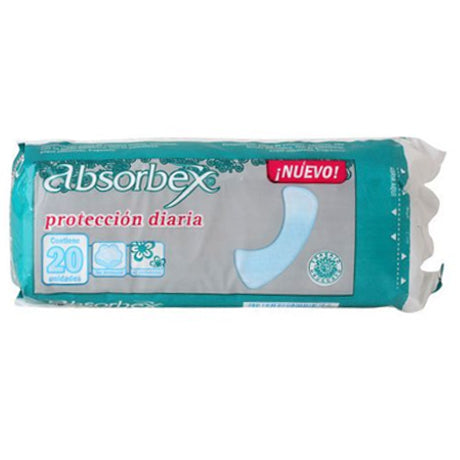 Protector Diario Sin Perfume Absorbex x20 unidades