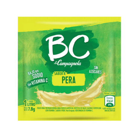 Jugo en Polvo BC Sabor Pera 7.8g x18 unidades