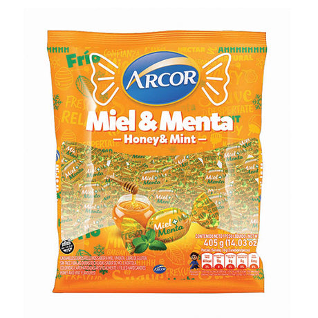 Caramelos Rellenos de Miel y Menta Arcor 335gr