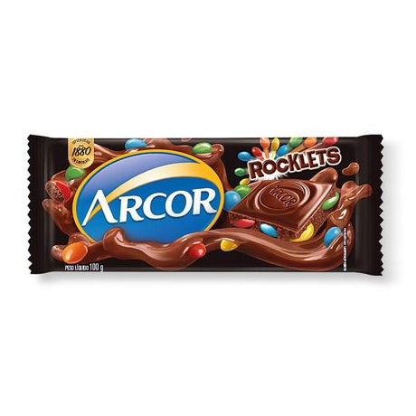 Tableta de Chocolate Rocklets Arcor 80gr