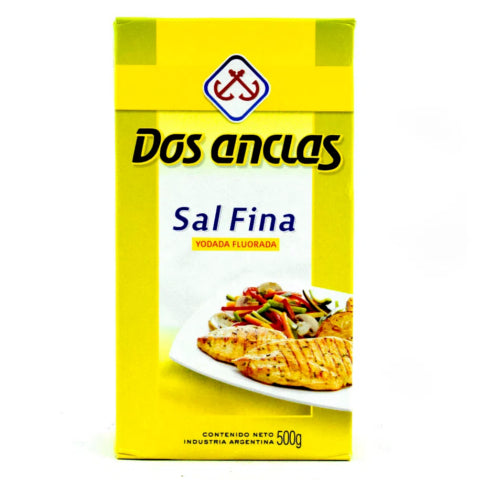 Funda x24 Sal Fina Dos Anclas Caja 500g Yodo Fluorada