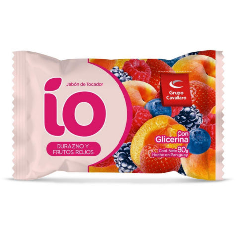 Jabón de Tocador IO Durazno y Frutos Rojos 80g