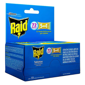 Tabletas para Mosquitos Raid x72