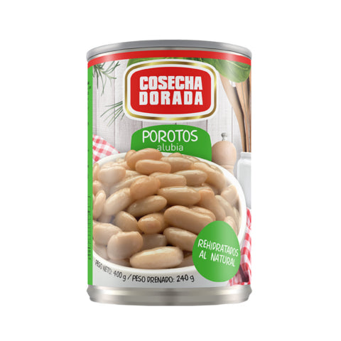 Caja x24 Porotos Alubia Cosecha Dorada Lata 300g