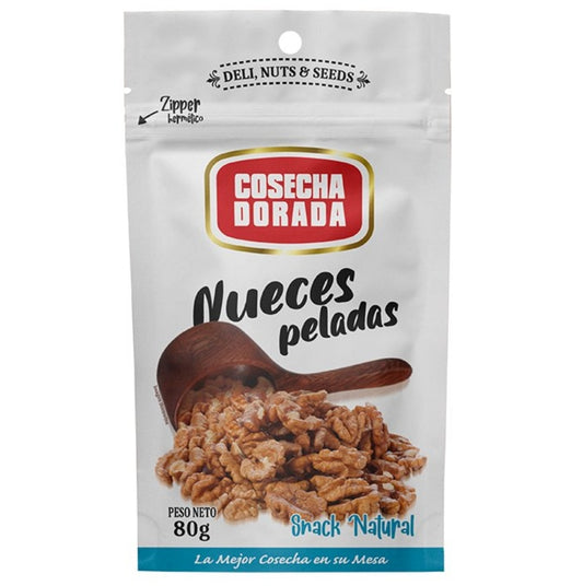 Funda x12 Nueces Peladas Cosecha Dorada Doypack 80g