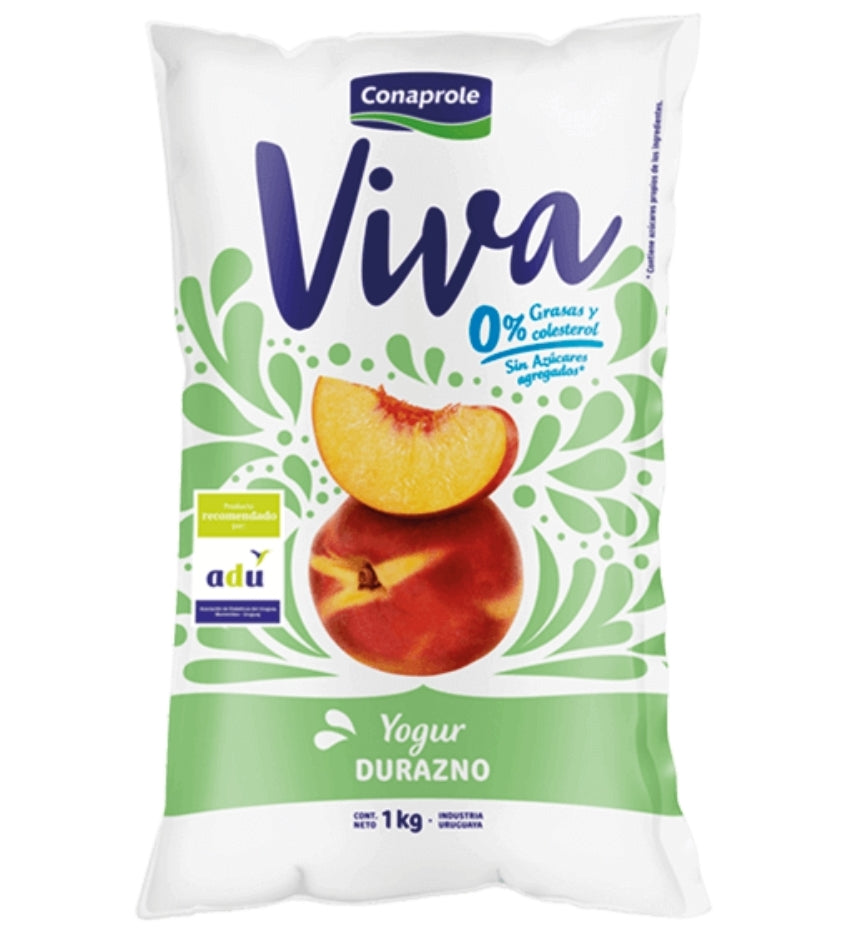 Yogur Conaprole Viva Descremado 0% Durazno 1lt