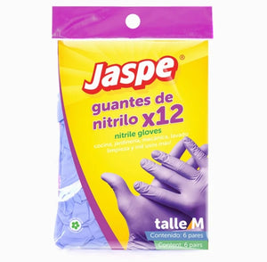 Guantes de Nitrilo Jaspe x6 pares Talle L