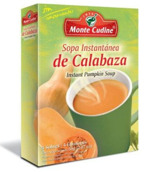 Sopa Instantanea de Calabaza Monte Cudine x4 unidades