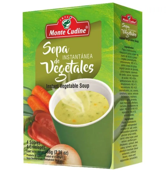 Sopa Instantanea de Vegetales Monte Cudine x4 unidades