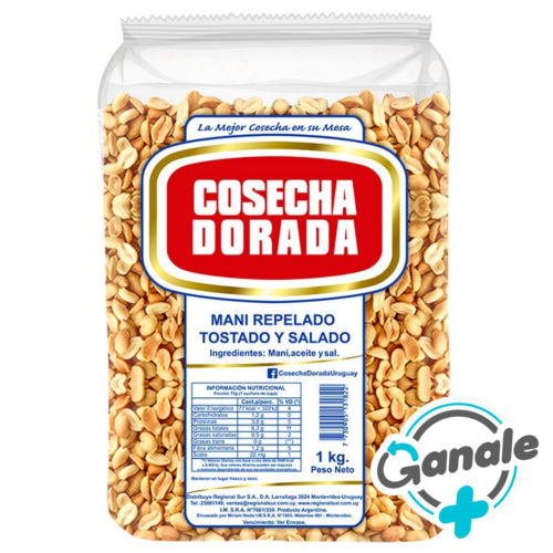Maní Tostado Con Sal Cosecha Dorada 1kg