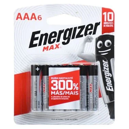 Pila Alcalina AAA Energizer x6 unidades