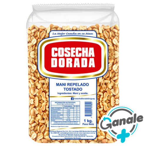 Maní Tostado Sin Sal Cosecha Dorada 1kg