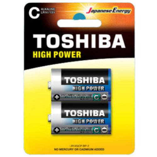 Pila Alcalina Mediana C Toshiba 2 unidades