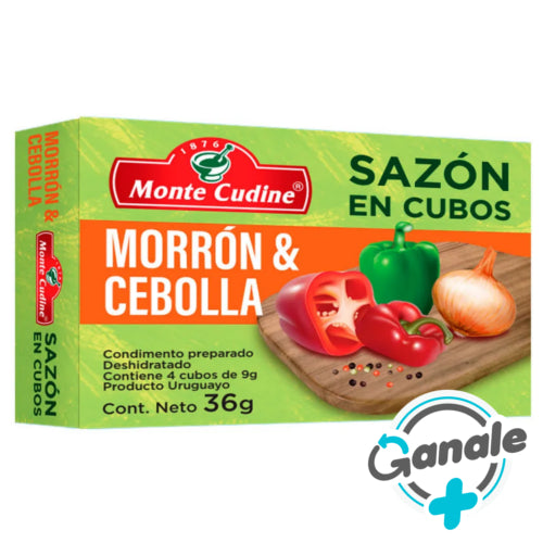 Sazón en Cubos Monte Cudine Morron y Cebolla 9g x4 unidades