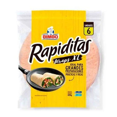Rapiditas Bimbo Wraps XL x6 420g
