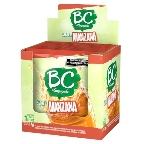 Jugo en Polvo BC Manzana Roja 7gr x18 unidades