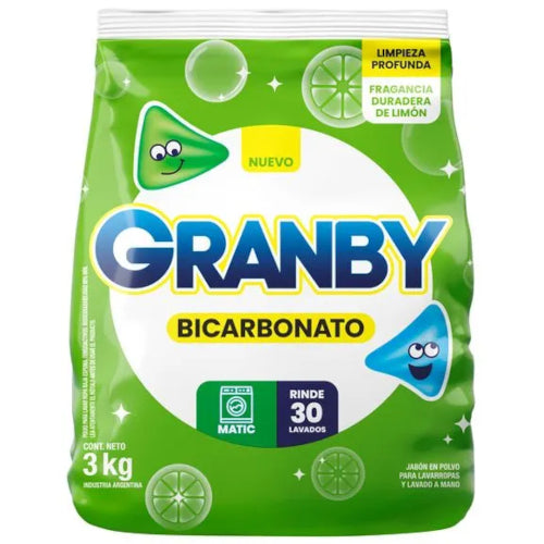Jabón en Polvo Granby Limón 3kg