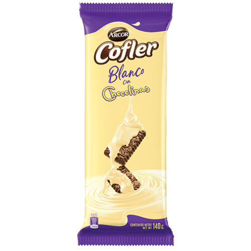 Tableta Chocolate Blanco Cofler Chocolinas 140g