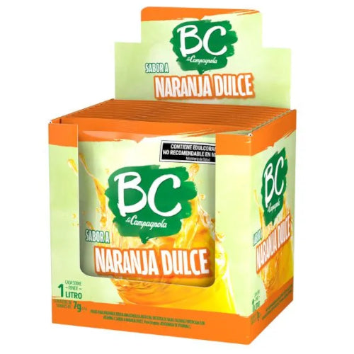 Jugo en Polvo BC Naranja Dulce 7gr x18 unidades