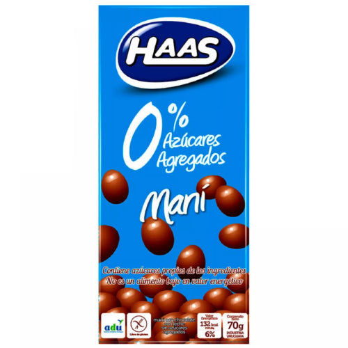 Maní con Chocolate Haas 0% 70g