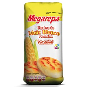 Harina de Maíz Blanco Precocida Megarepa 1kg