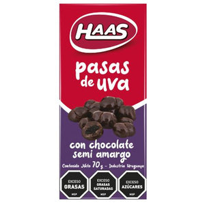 Pasas de Uva con Chocolate Haas 70g