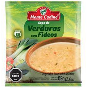 Sopa Casera Monte Cudine de Verdura con Fideos 74g