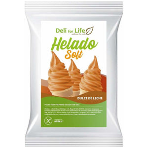 Polvo para Helado Soft Dulce de Leche Deli For Life 100g Libre de Gluten