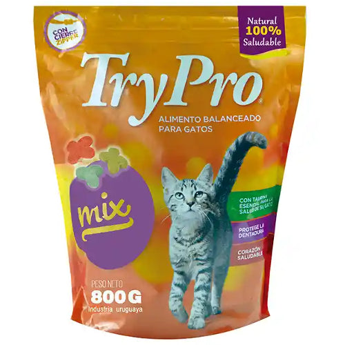 Alimento Balanceado para Gatos TryPro 800g Cierre Ziploc