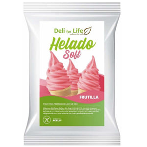 Polvo para Helado Soft Frutilla Deli For Life 100g Libre de Gluten