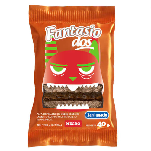 Alfajor Fantasio Clásico Chocolate Negro 40g Display 36 unidades