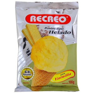 Polvo para Helado Recreo Vainilla 100g