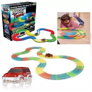 Pista de Autos con Luz Magic Trucks 220 Pcs