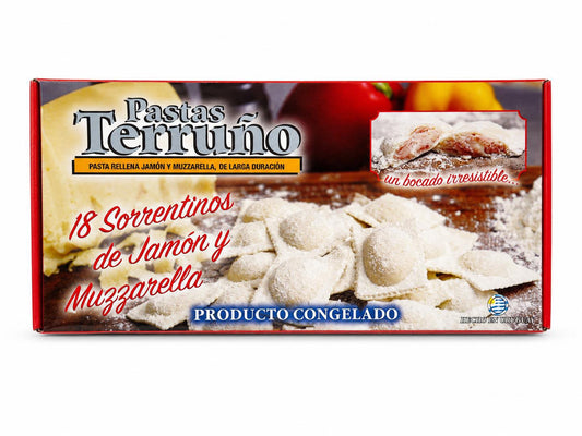 18 Sorrentinos Jamón y Muzzarella 300g Congelados Terruñeo