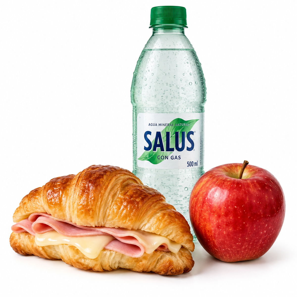 Salus 500ml + Medialuna JyQ + Manzana