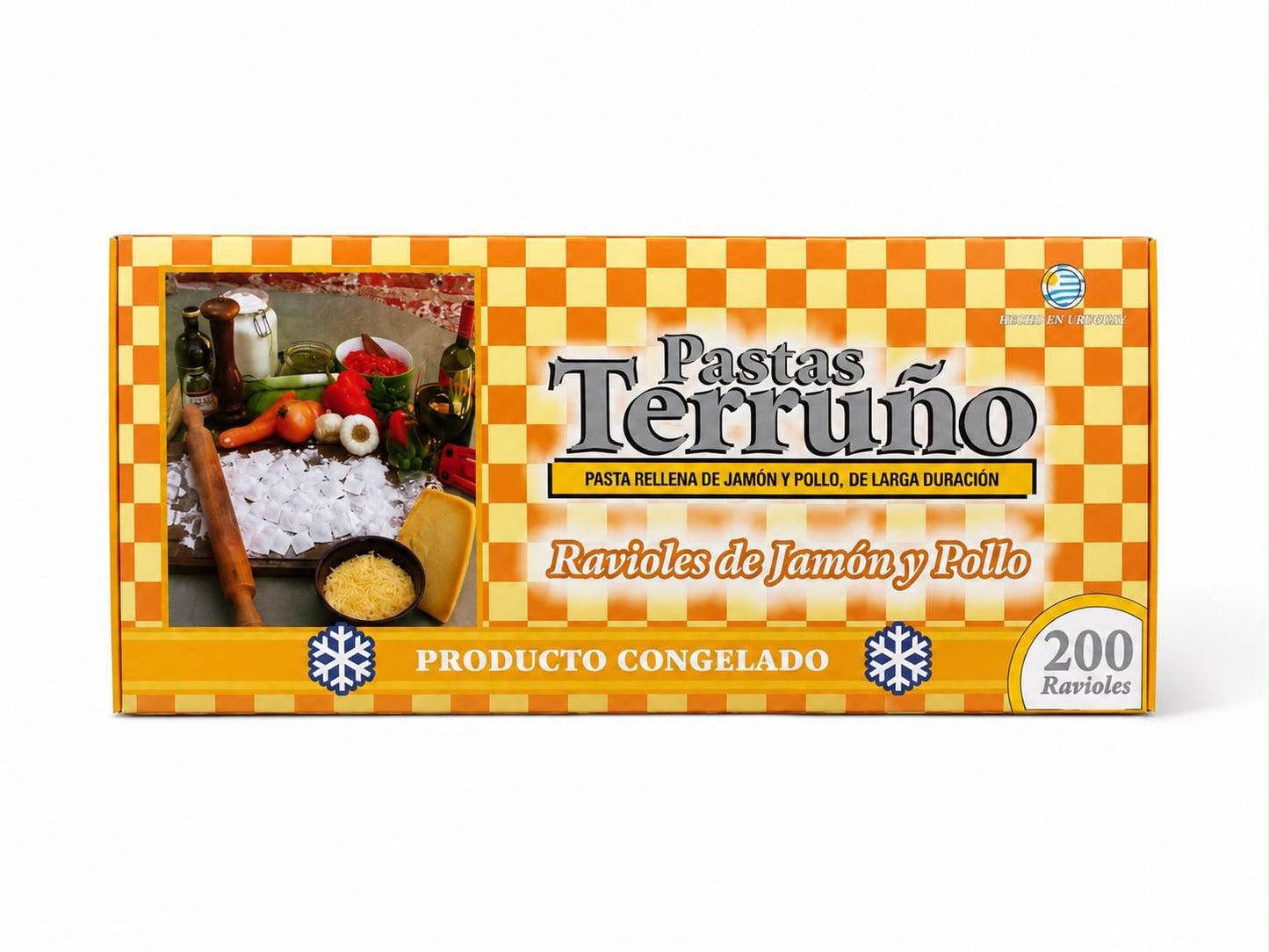 200 Ravioles de Jamón y Pollo Congelados  Terruñeo