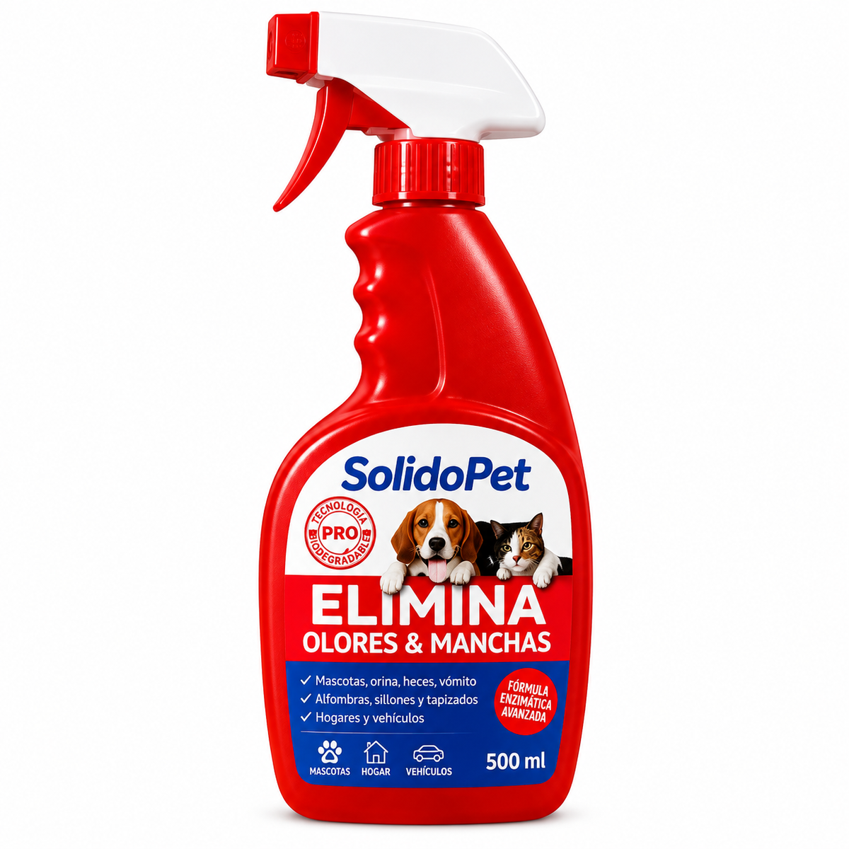 SolidoPet Elimina Olores & Manchas Gatillo 500ml