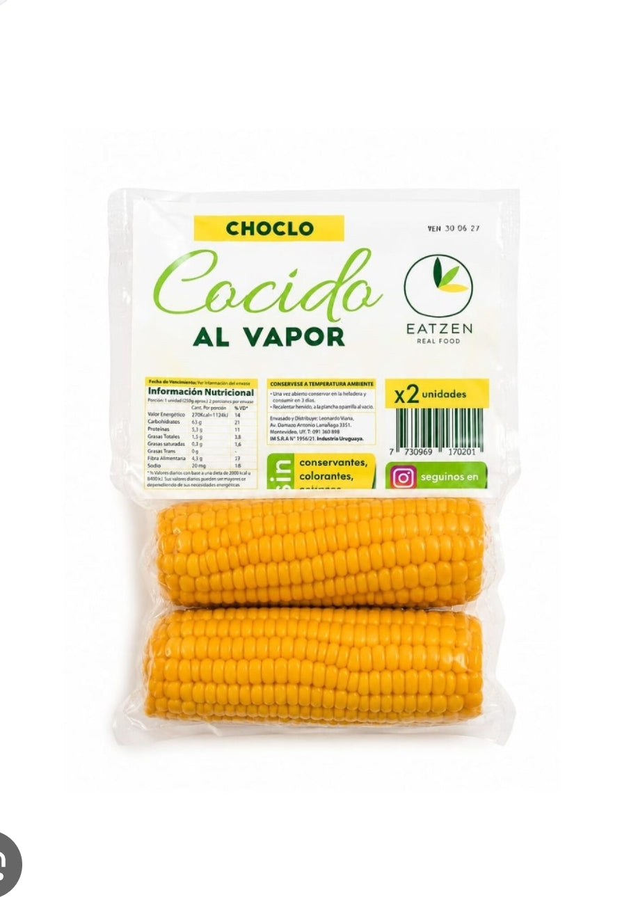 Choclos al Vacío Cocidos al Vapor Eatzen 500g Caja x12