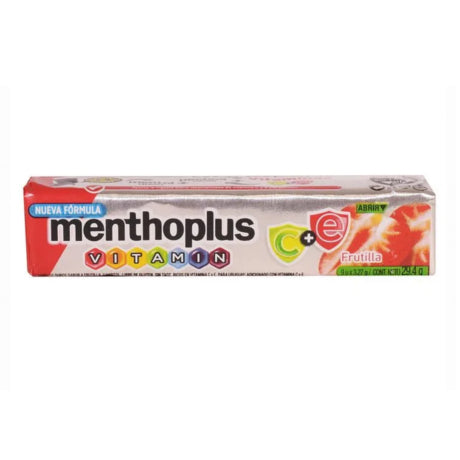 Caramelos MenthoPlus Vit Frutilla x12 unidades
