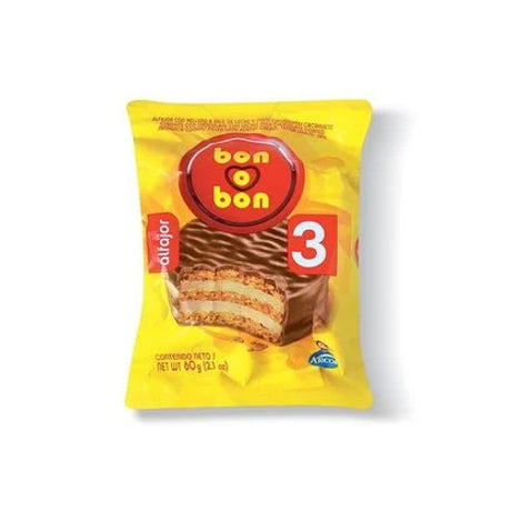 Alfajor Bonobon Chocolate Negro Triple 60gr x12