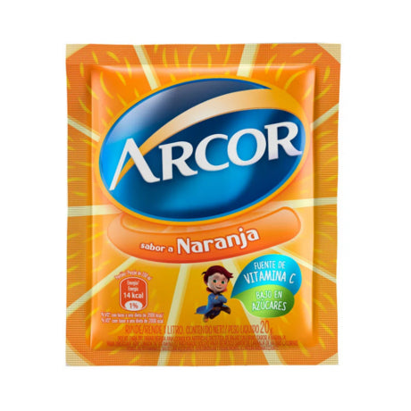 Jugo en Polvo Arcor Naranja Sobre 18gr x18 unidades