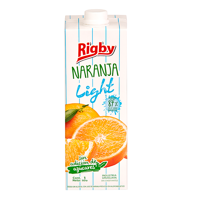 Jugo de Naranja Light en Tetra 1lt Rigby