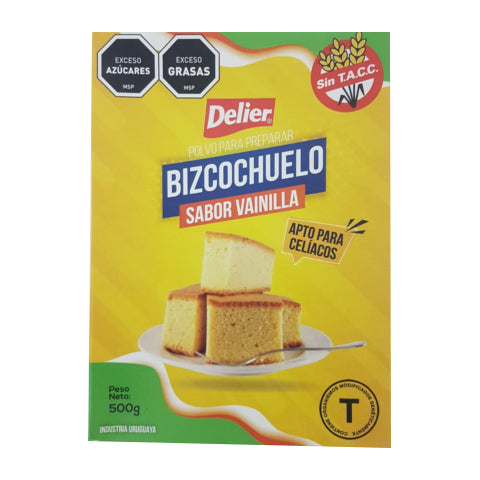 Bizcochuelo de Vainilla Delier Apto par Celiacos 500g