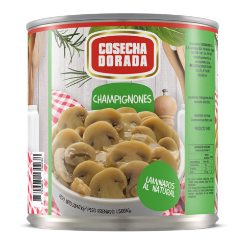 Champignon Laminado Cosecha Dorada 2.84kg
